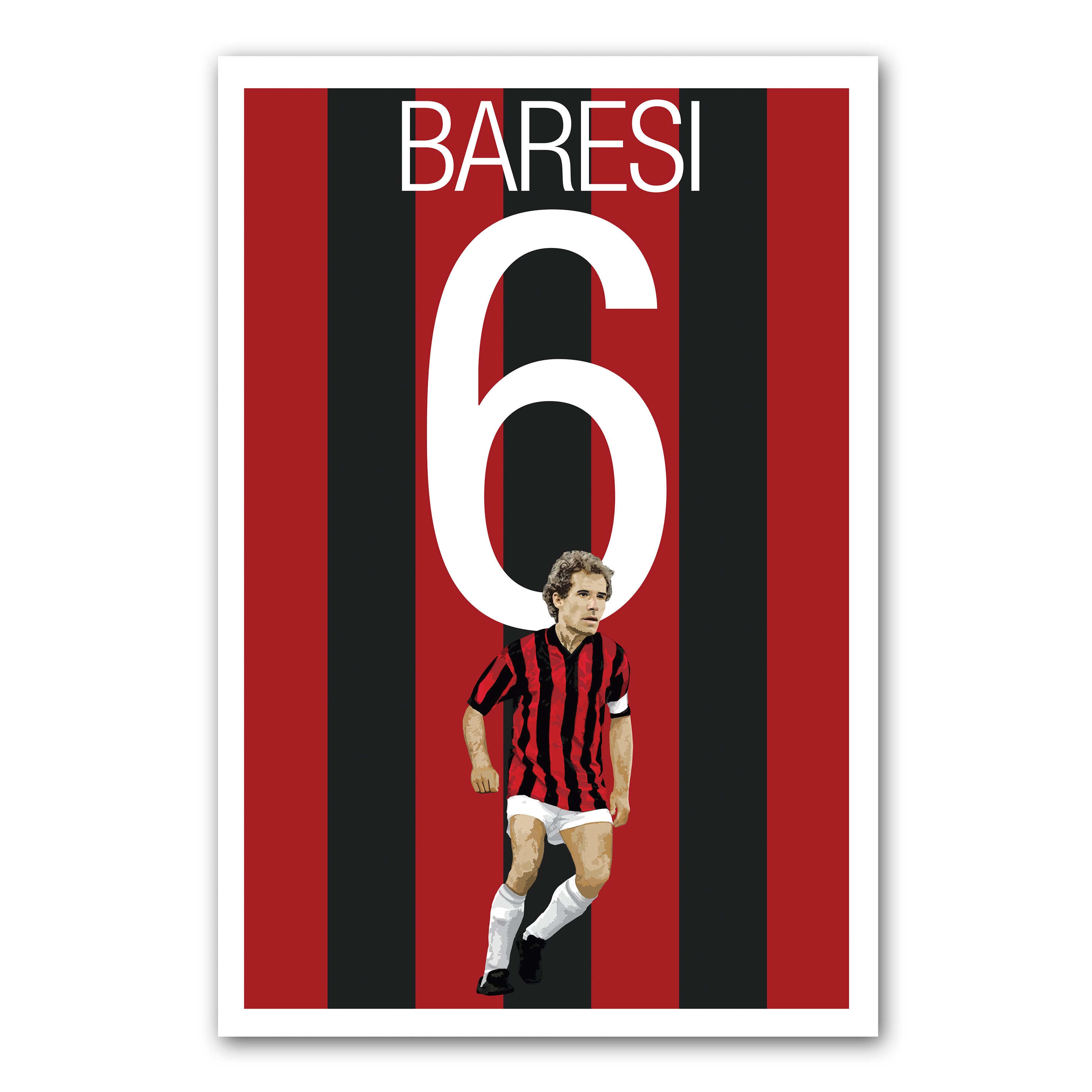 når som helst orm erektion Franco Baresi Poster AC Milan Soccer Print Soccer Art - Etsy