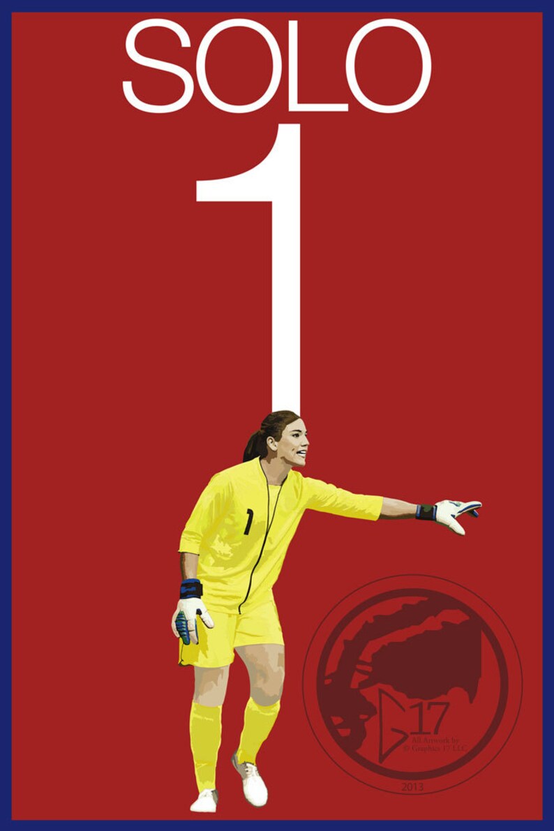 Hope Solo 1 Poster USWNT USA Soccer Poster 8x10 13x19 Etsy
