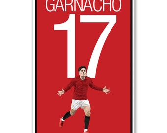 Alejandro Garnacho Manchester United Soccer Print - Garnacho Poster - Soccer Art - Unframed Football Print - Man Utd Poster - Garnacho Art