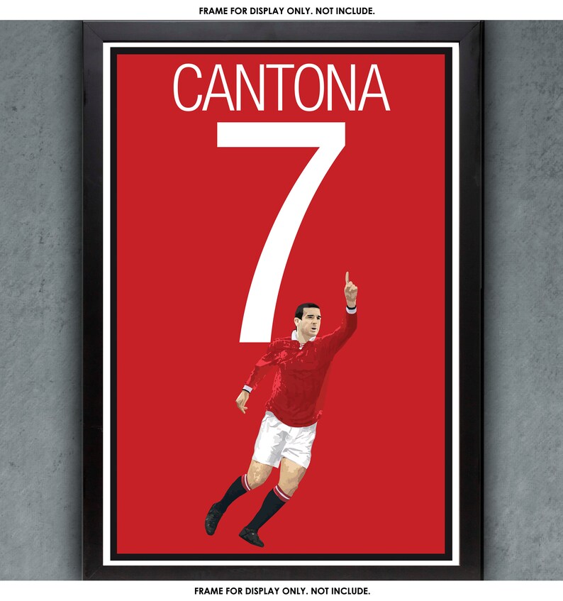 Poster Eric Cantona – OM 1990 – Rookie – Onze Mondial – France