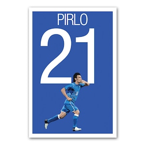 Italia Legend Andrea Pirlo Poster - Italy Soccer Poster- Pirlo Poster - Pirlo art Work