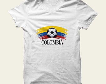 Colombia Soccer Shirt - Custom Colombian Flag T-Shirt with Name & Number | Personalized Colombian Pride Shirt | Available in Multiple Colors