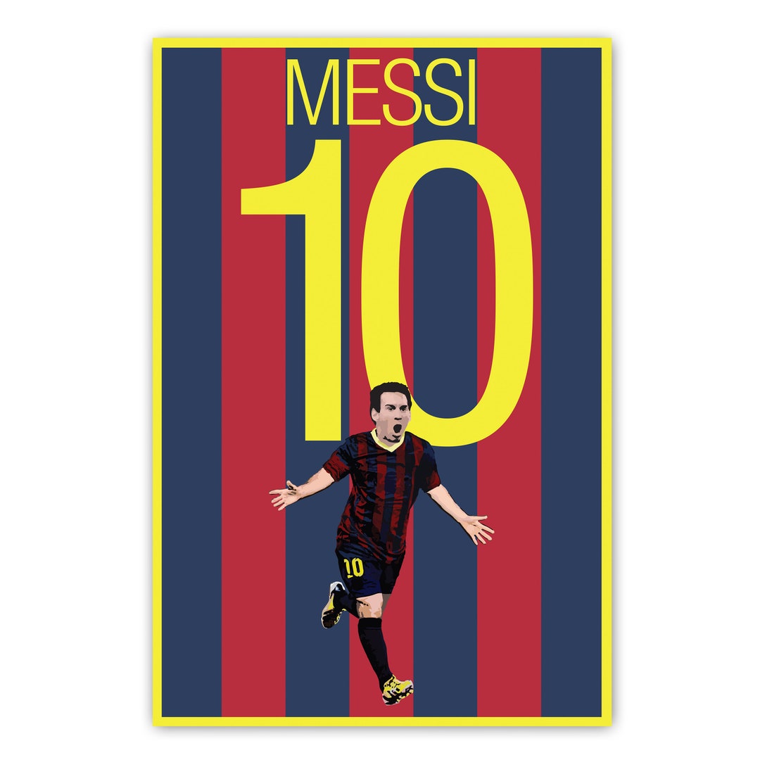 Barcelona Leo Messi Poster Soccer Art Unframed Football - Etsy
