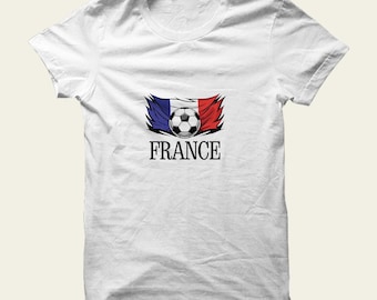 Maillot De Football France Personnalisé - Ensemble T-shirt, Short, Chaussettes - Pour Enfants Et Adultes