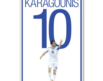 Giorgos Karagounis Poster - Greek Soccer Print -Soccer Art - Unframed Football Print - Soccer Decoration - Greece Soccer Poster