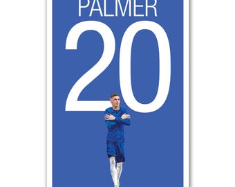 Cole Palmer Chelsea Soccer Print - Palmer Poster - Soccer Art - Unframed Football Print - Soccer Decoration - Cole Palmer Art Work