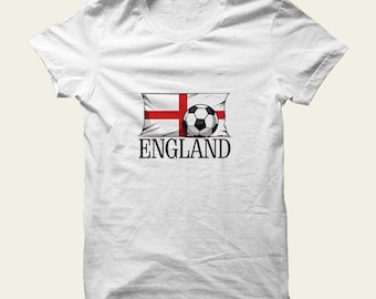 England Soccer Shirt - Custom English Flag T-Shirt with Name & Number | Personalized English Pride Shirt | Available in Multiple Colors
