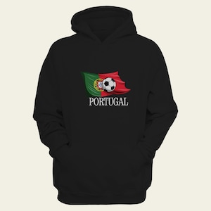 Portuguese Soccer Flag Hoodie - Custom Portugal Flag Hoodie with Name & Number | Personalized USA Sweatshirt