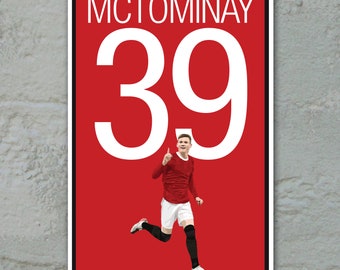 Scott McTominay Manchester United Soccer Print - McTominay Poster - Soccer Art - Unframed Football Print - Man Utd Soccer Poster -