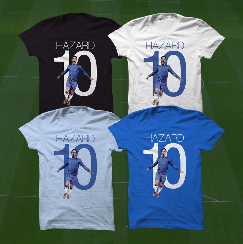 T-Shirt Chelsea FC Officiel Eden Hazard - Manches Courtes, Col Rond, Taille Homme L - 4