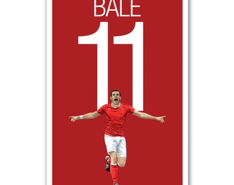 Gareth Bale Poster - Wales Soccer Poster- Gareth Bale Print - Gareth Bale Art Work - Wales Soccer Art - Gareth Bale Print