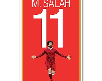 モハメド・サラー ポスター - リバプール サッカー ポスター - フレームなし サッカー ポスター - サラー リバプール プリント - サラー アート ワーク