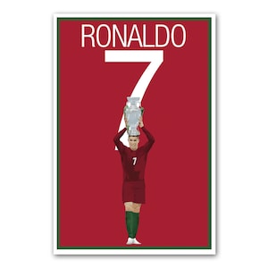 CR7 Art Poster - Portugal - Portugal Soccer Poster- Ronaldo Print, poster, art, wall decor, home decor, Cristiano Ronaldo Art