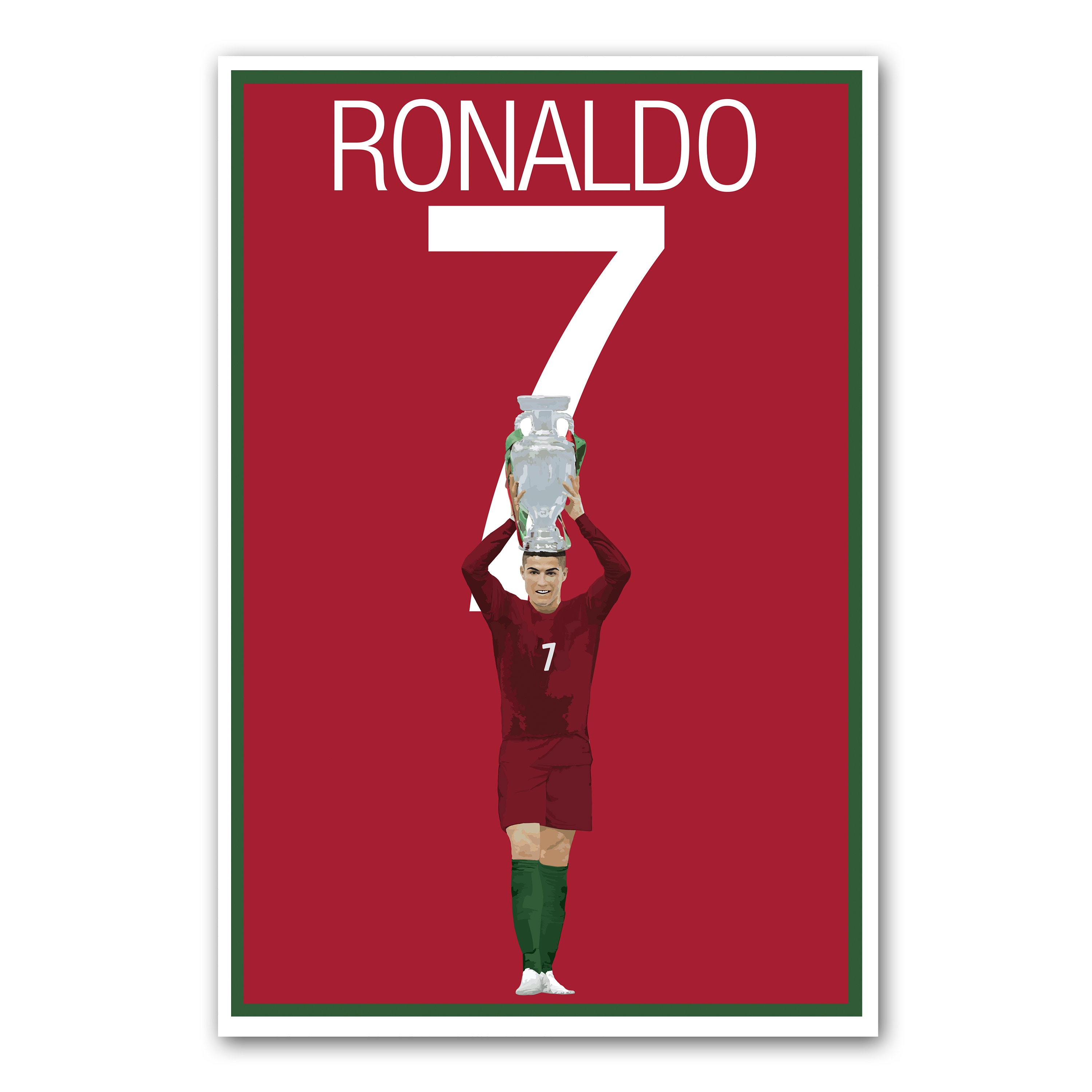 CR7 Art Poster - Portugal - Portugal Soccer Poster- Ronaldo Print, poster, art, wall decor, home decor, Cristiano Ronaldo Art