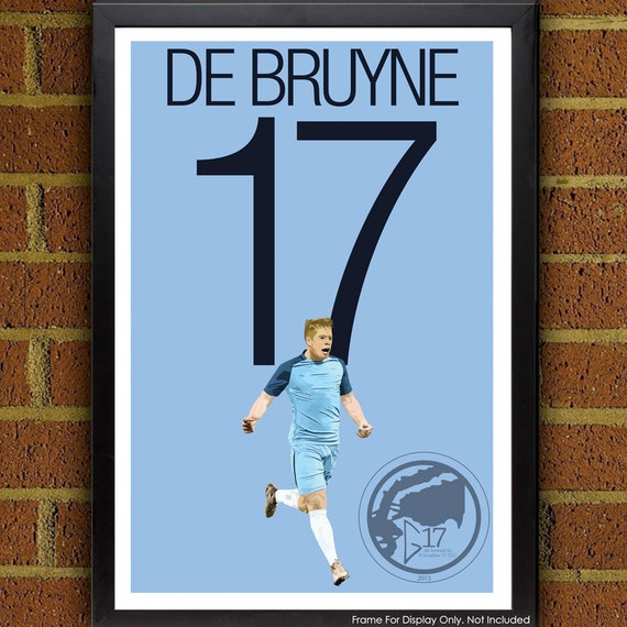 Kevin De Bruyne 17 Poster Manchester City Fc Belgium Etsy