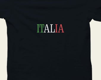 Italia T-Shirt - Custom Italia T-Shirt with Name & Number | Personalized Italy Pride Shirt | Available in Multiple Colors