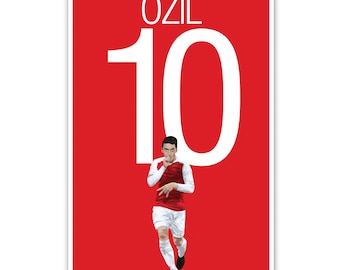 Arsenal Soccer Print - Mesut Özil Poster - Soccer Art - Unframed Football Print - Soccer Decoration - Germany Soccer Poster