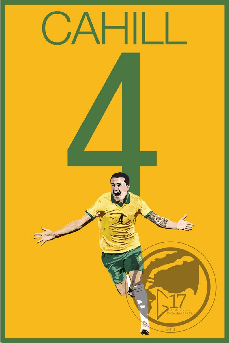 Tim Cahill 4 Poster Australia Soccer Poster 8x10 13x19 | Etsy