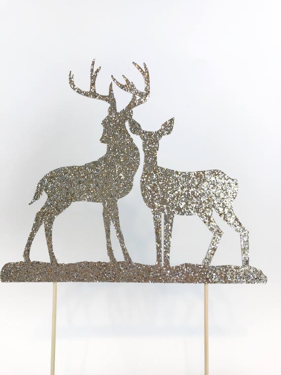 deer cake topper rustic