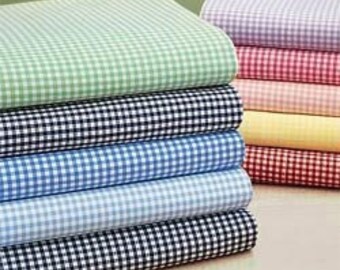 blue gingham crib sheet