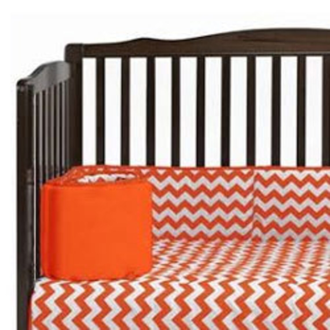 Chevron Round Crib Bumper Etsy