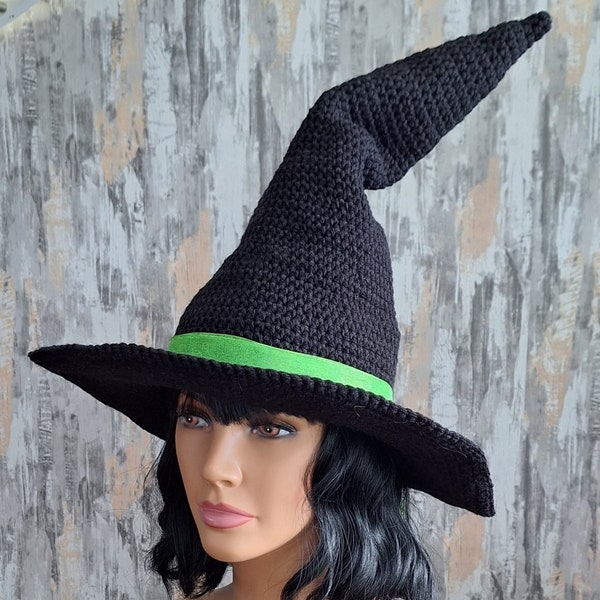 Witches Hat, Warlock Hat, Classic Witch Hat - Halloween Hat - Adult