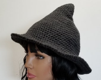 Witches Hat, Hedge Witch Hat, Nature's Witch Hat, Modern Witch, Warlock Hat, Wizard Hat - Halloween Hat - Adult