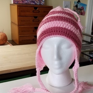 Edith hat, Inspired by Despicable Me.  Pink Stripes.