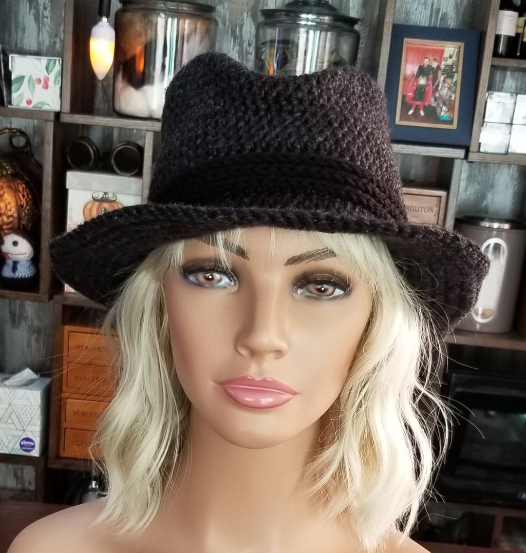 Fedora Hat Wide Brim Flat Brim Vintage Unique Iconic Etsy