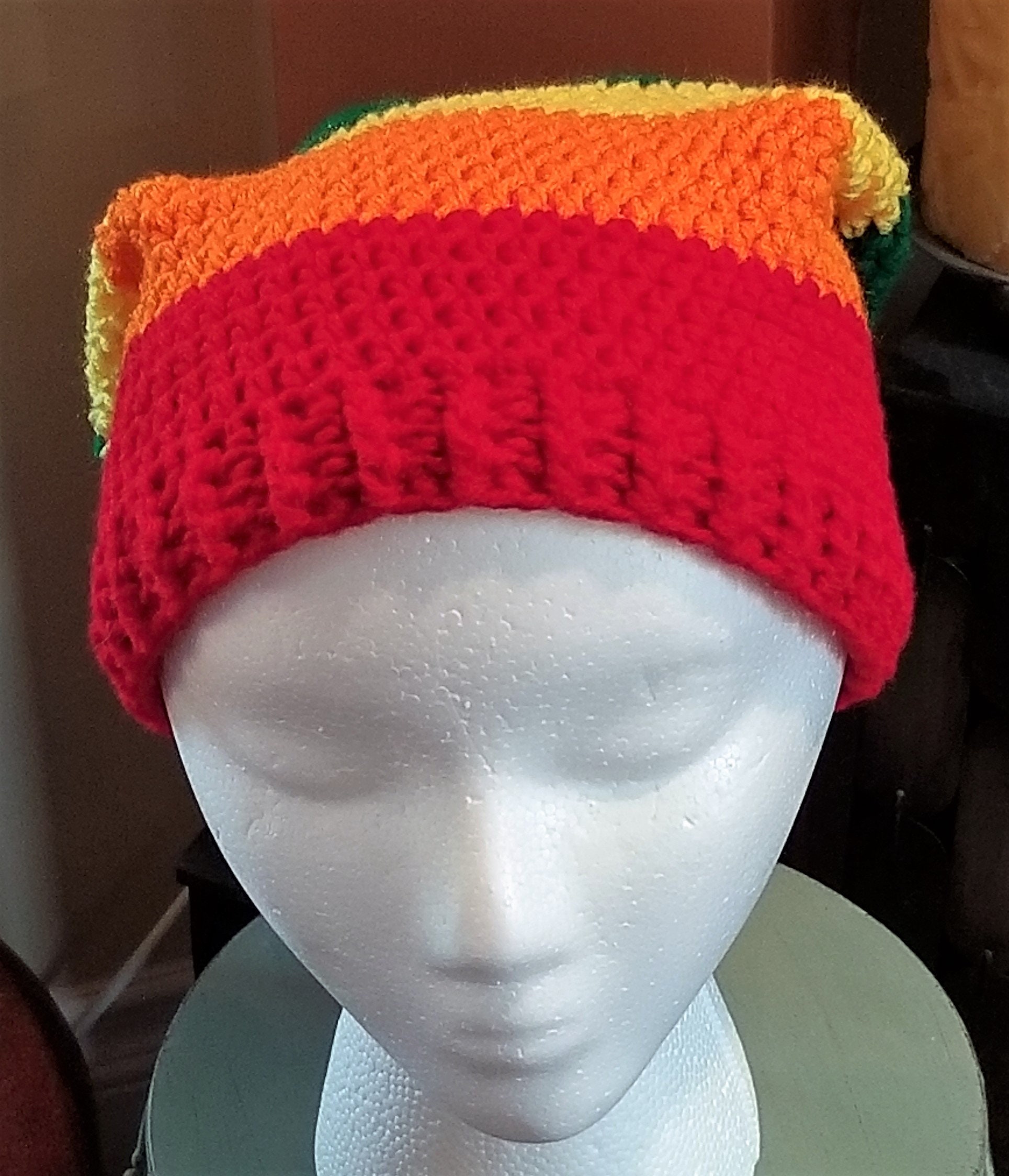 Pride Crochet Beanie Stripe Beanie Crochet Hat Slouchy - Etsy