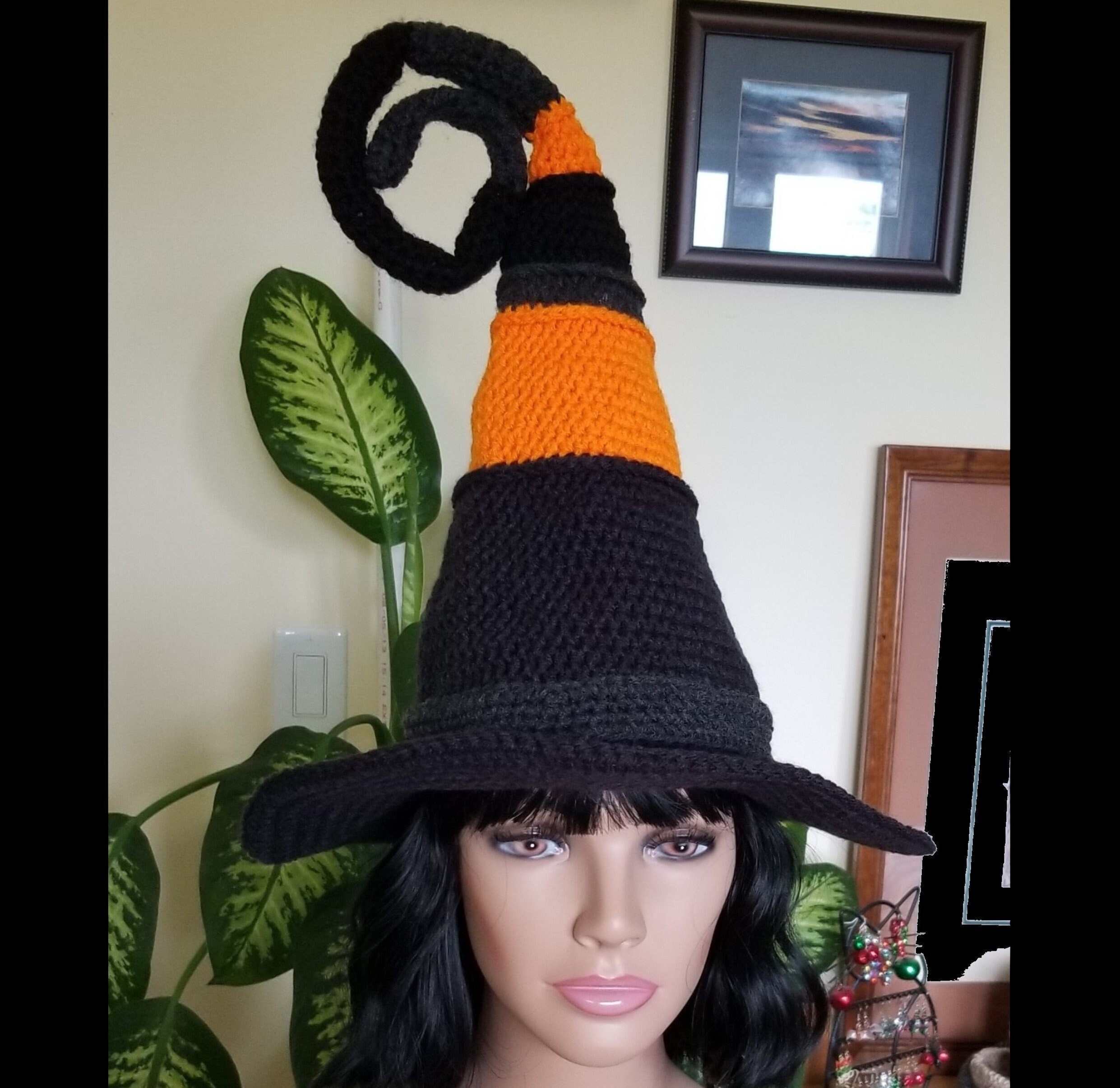 Witches Hat Warlock Hat Curly Witch Hat 