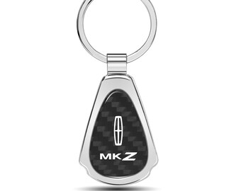 Lincoln MKX Lincoln Carbon Fiber Texture Black Leather Strap Key Chain iPick Image