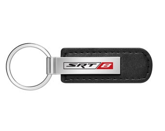 SRT Logo 100/% Real Carbon Fiber 3 mm Thick Tag Style Key Chain for Dodge Jeep