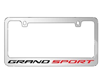 Chevrolet Corvette C7 Z06 3D Logo Black Metal License Plate