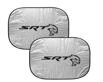 Dodge Jeep SRT Logo Dual Panels 2-28/" x 24/" Easy Folding Windshield Sun Shade