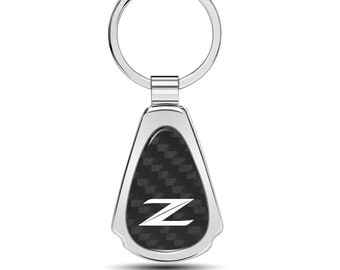 Nissan 370Z Z Logo Rectangular Black Leatherette Key Chain