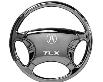 Acura RDX Blue Spun Brushed Metal Key Ring