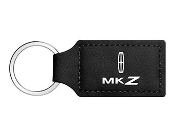 Lincoln MKX Lincoln Carbon Fiber Texture Black Leather Strap Key Chain iPick Image