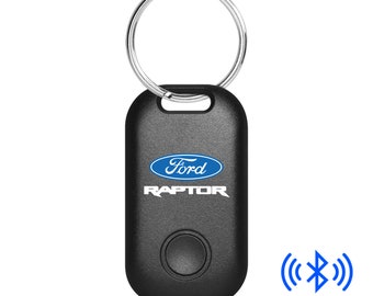 Ford F-150 Raptor SVT Large Genuine Black Leather Loop Strap Key Chain Keychain
