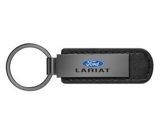 Ford F150 FX4 Off Road Genuine Black Leather Loop Strap Detachable Key Chain