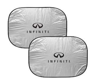 INFINITI Logo Dual Panels Easy Folding Windshield Sun Shade for Cars Small SUVs