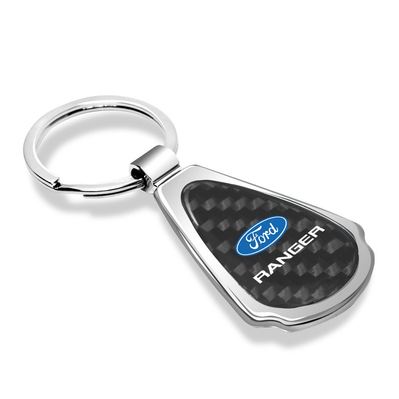 Ford Ranger Chrome Metal Tear Drop Auto Key Chain Ford Ranger Chrome Metal Tear Drop Auto Key Chain