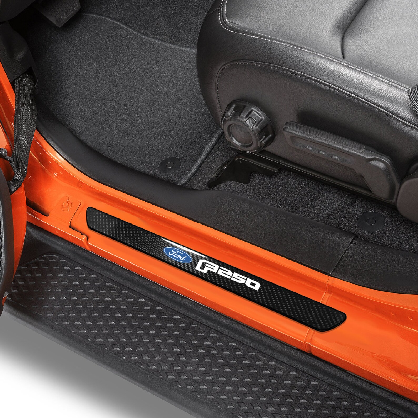 Ford F250 Black Real Carbon Fiber 4 Universal Door Sill Etsy