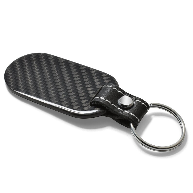 Dodge Durango 100/% Real Carbon Fiber 3 mm Thick Tag Style Key Chain Keychain