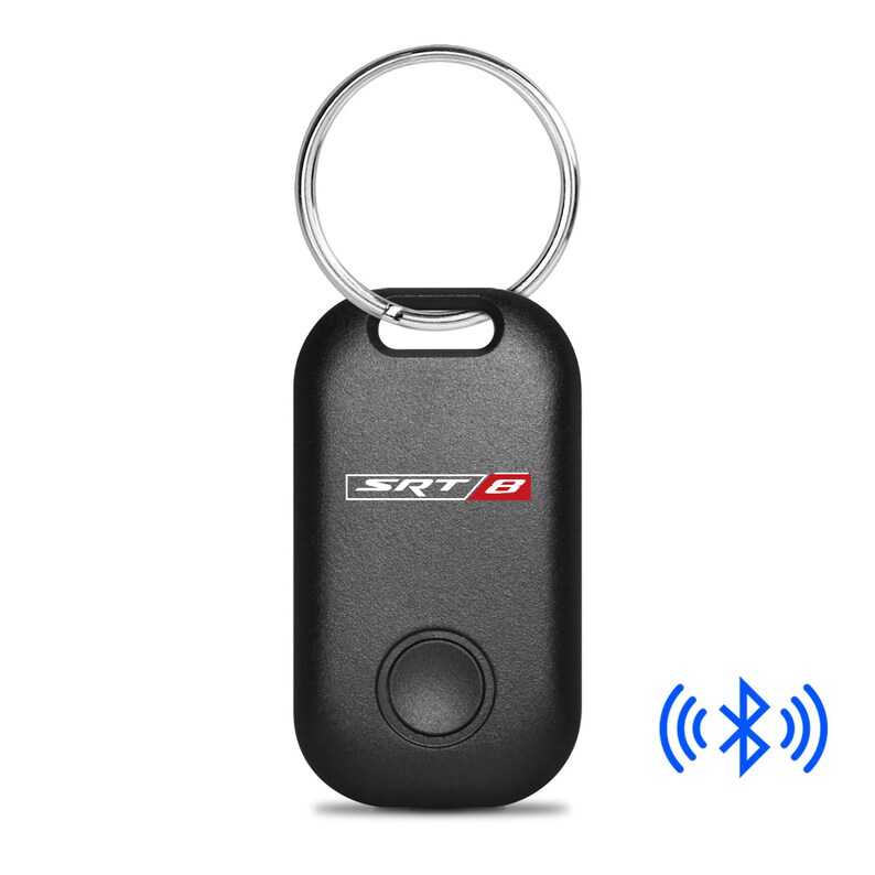 SRT-8 Black Bluetooth Key Finder Tracking Device Key Chain for Dodge Jeep RAM