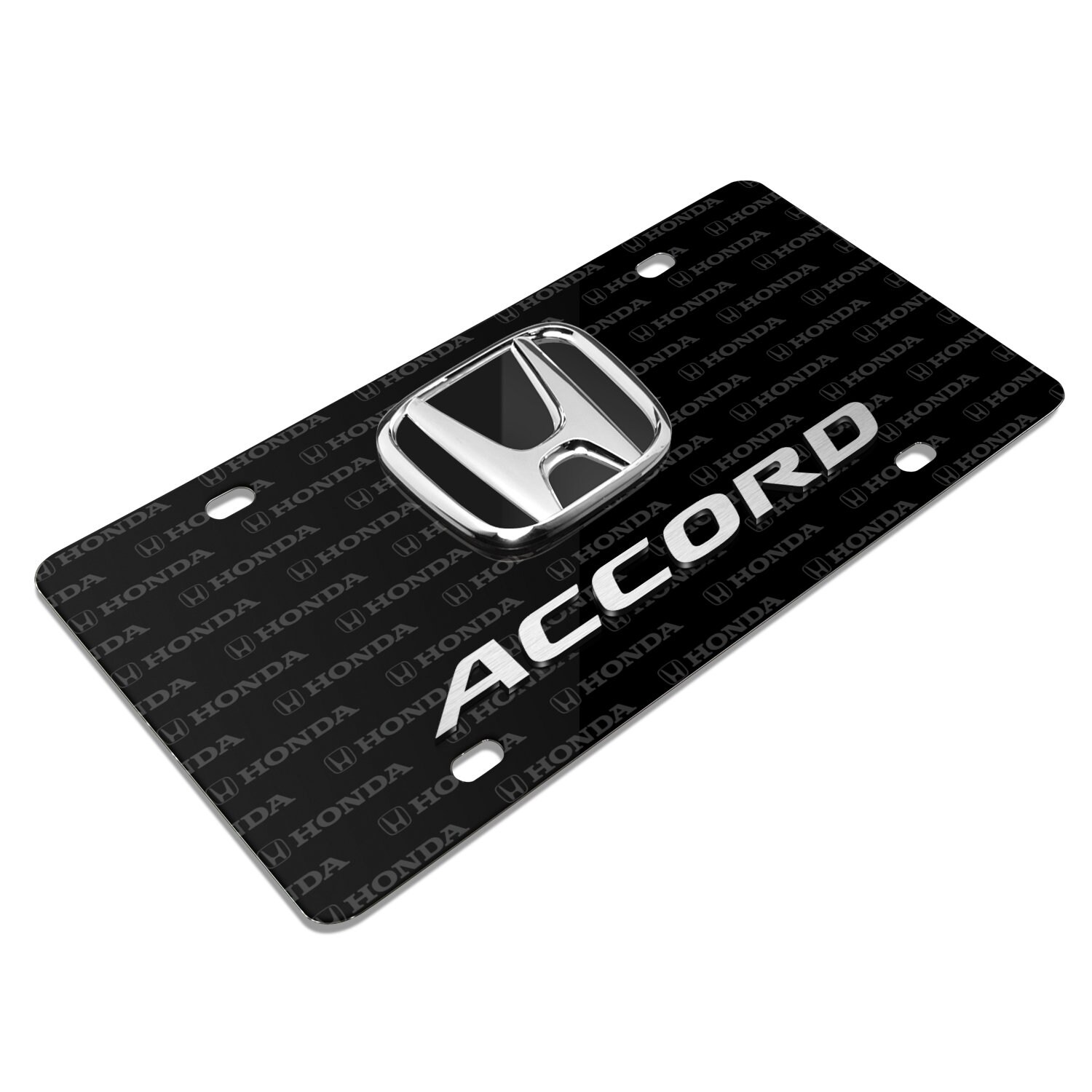 Honda Accord 3D Dual Logo on Logo Pattern Black Aluminum | Etsy
