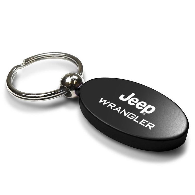 Jeep Wrangler Black Aluminum Oval Key Chain Keyring Keychain Etsy