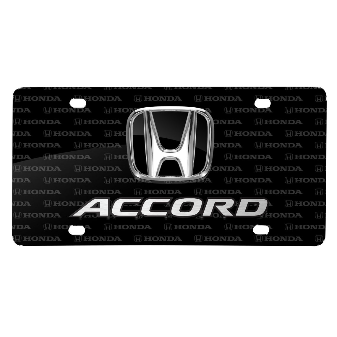 Honda Accord 3D Dual Logo on Logo Pattern Black Aluminum | Etsy