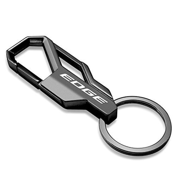 Dodge Challenger R//T Classic Genuine Black Leather Strap Loop Key Chain iPick Image for