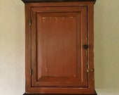 Distressed Farmhouse Primitive White Pine Cabinet Chalk Paint